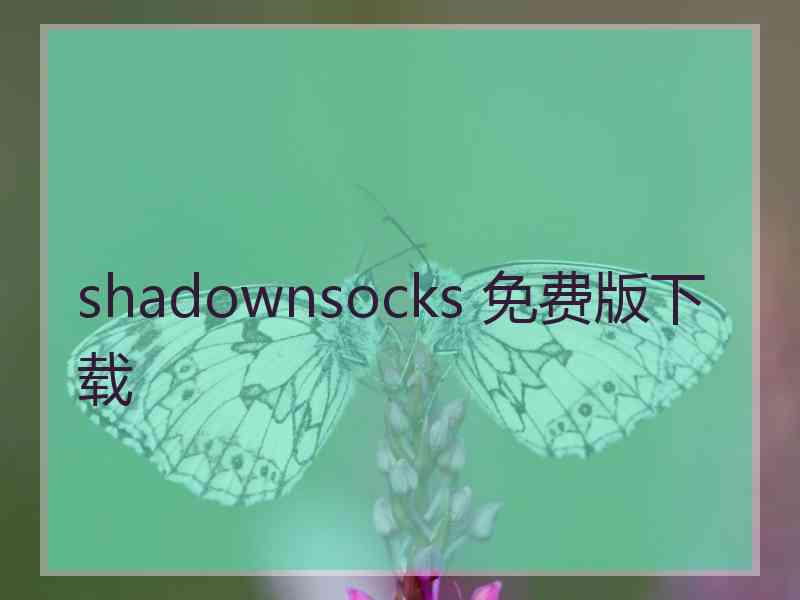 shadownsocks 免费版下载