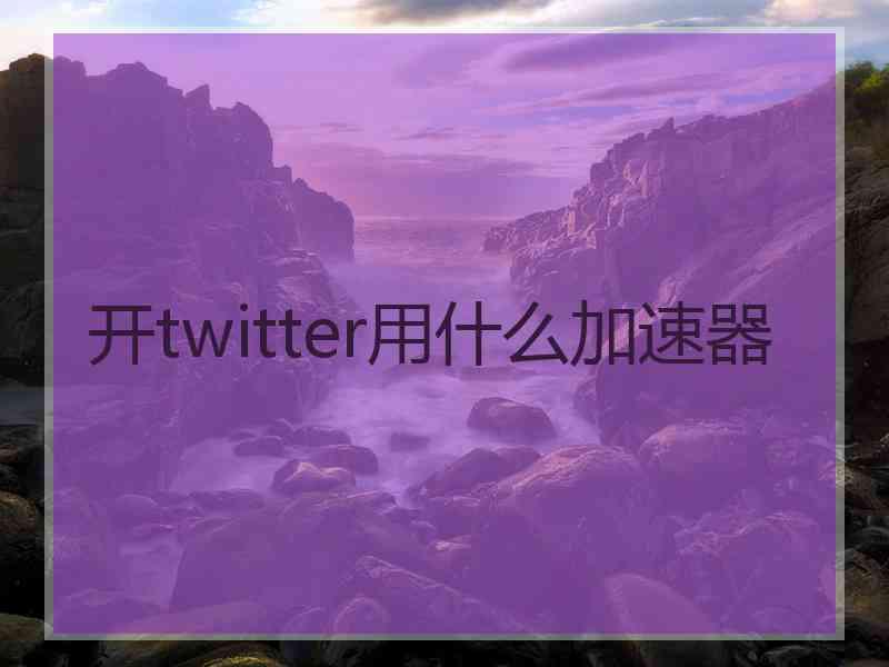 开twitter用什么加速器