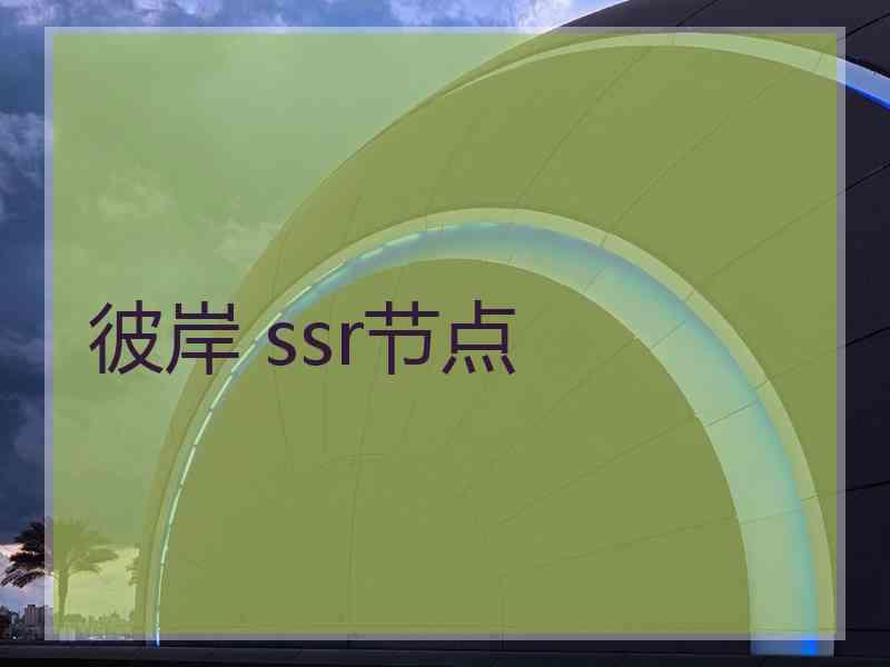 彼岸 ssr节点