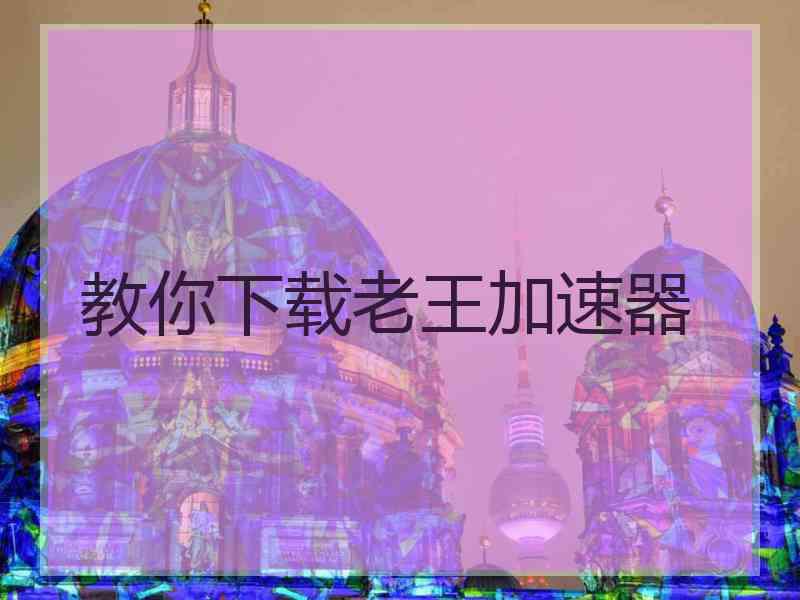 教你下载老王加速器