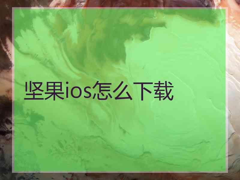 坚果ios怎么下载