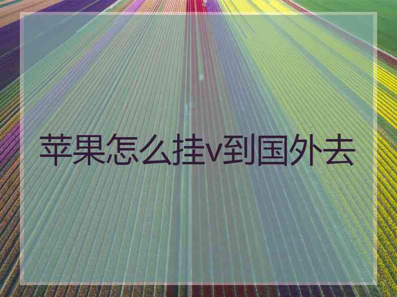 苹果怎么挂v到国外去