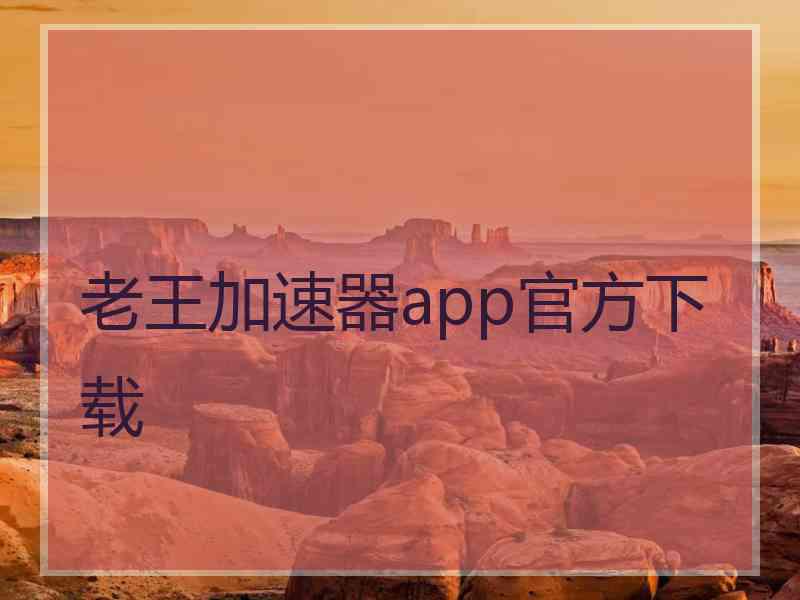 老王加速器app官方下载