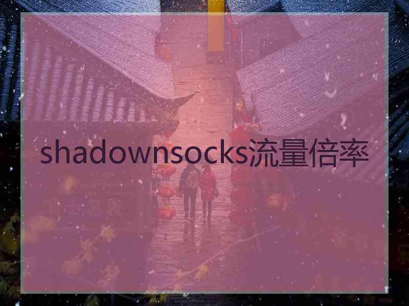 shadownsocks流量倍率