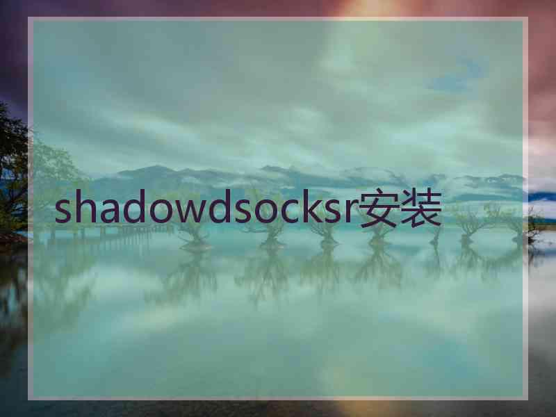 shadowdsocksr安装