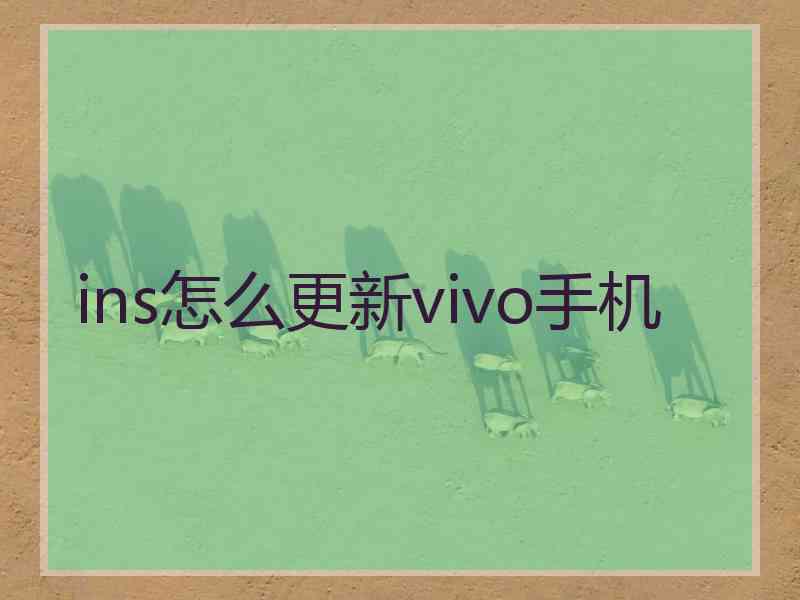 ins怎么更新vivo手机