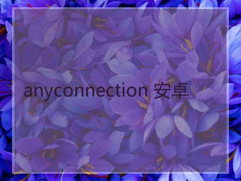 anyconnection 安卓