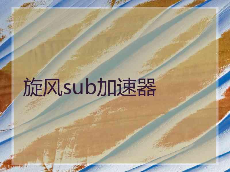 旋风sub加速器