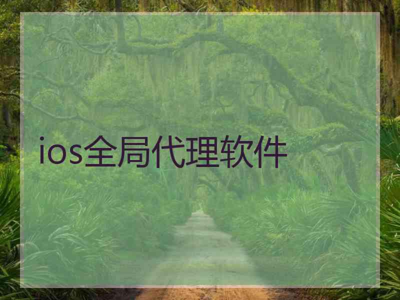 ios全局代理软件