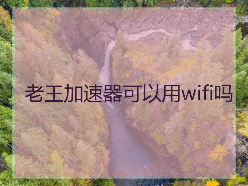 老王加速器可以用wifi吗