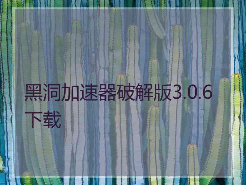 黑洞加速器破解版3.0.6下载