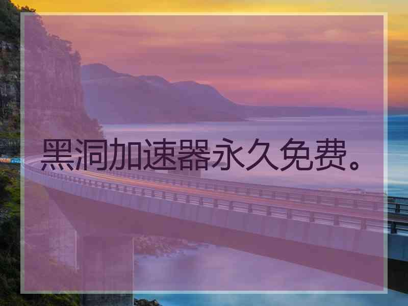 黑洞加速器永久免费。
