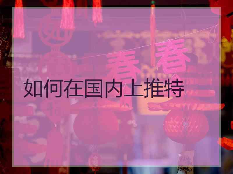 如何在国内上推特