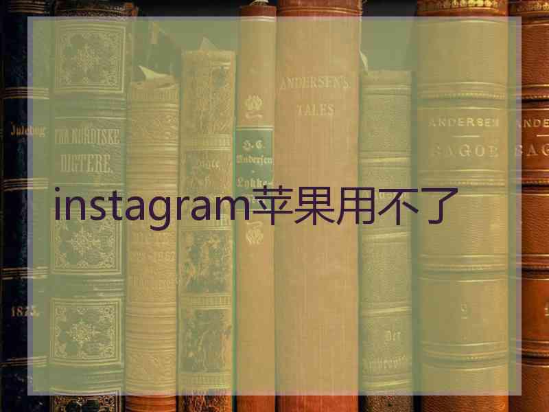 instagram苹果用不了