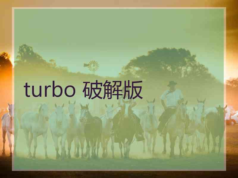 turbo 破解版