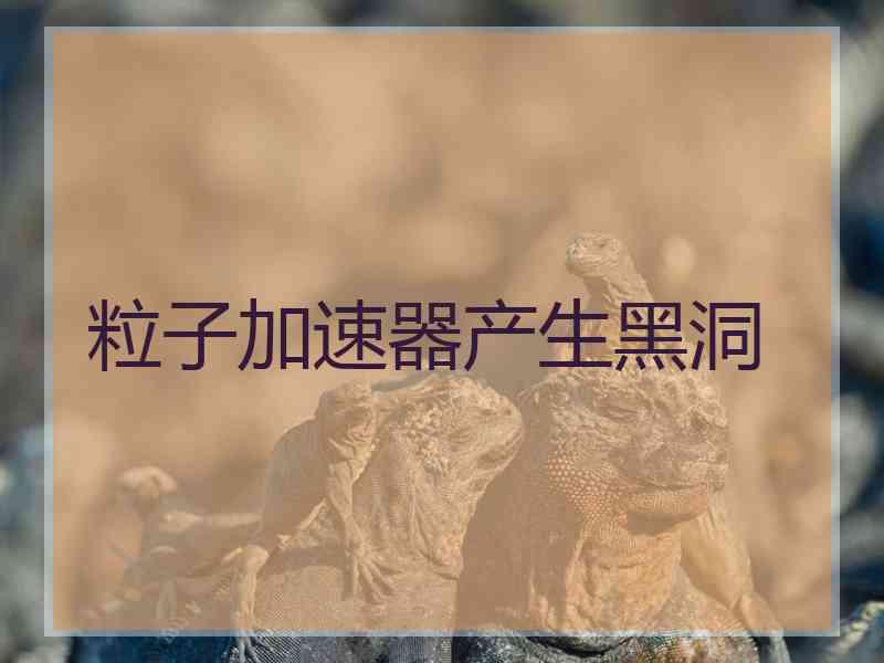粒子加速器产生黑洞