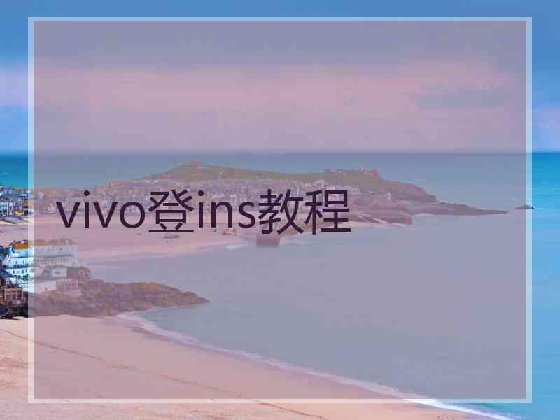 vivo登ins教程