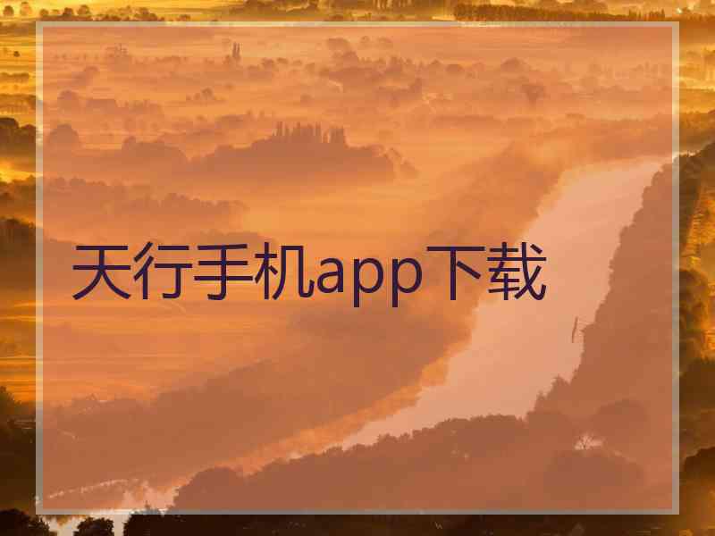 天行手机app下载