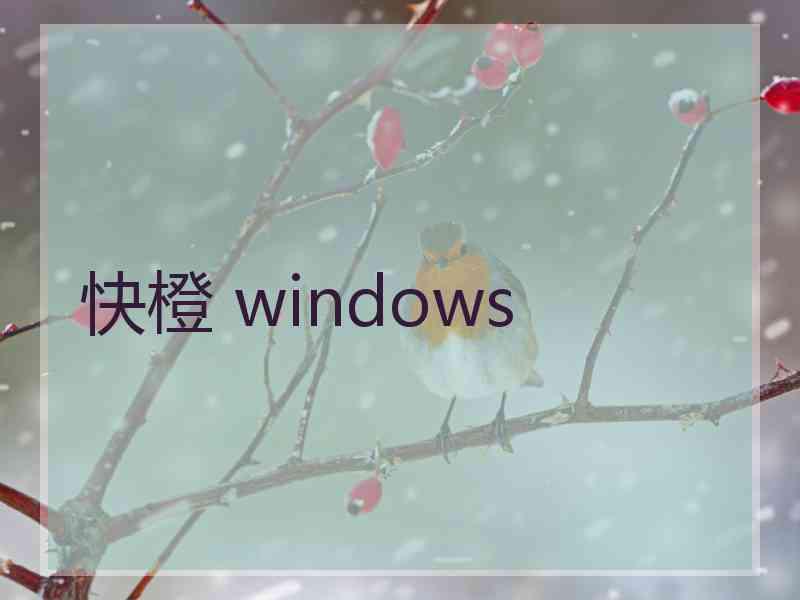 快橙 windows