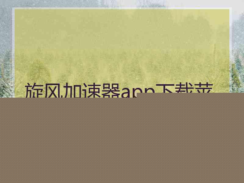 旋风加速器app下载苹果版