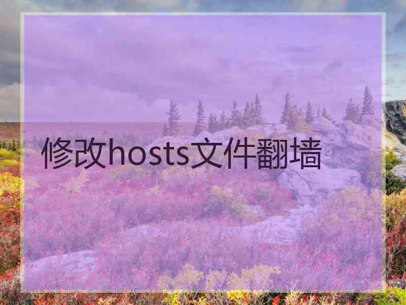 修改hosts文件翻墙