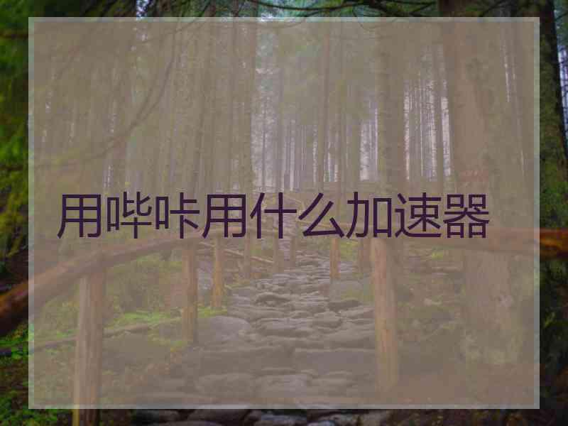 用哔咔用什么加速器