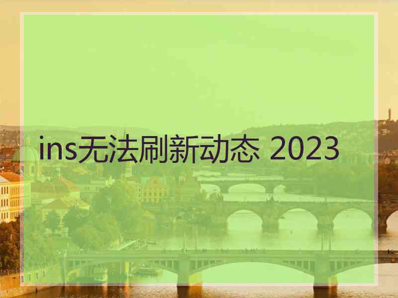 ins无法刷新动态 2023