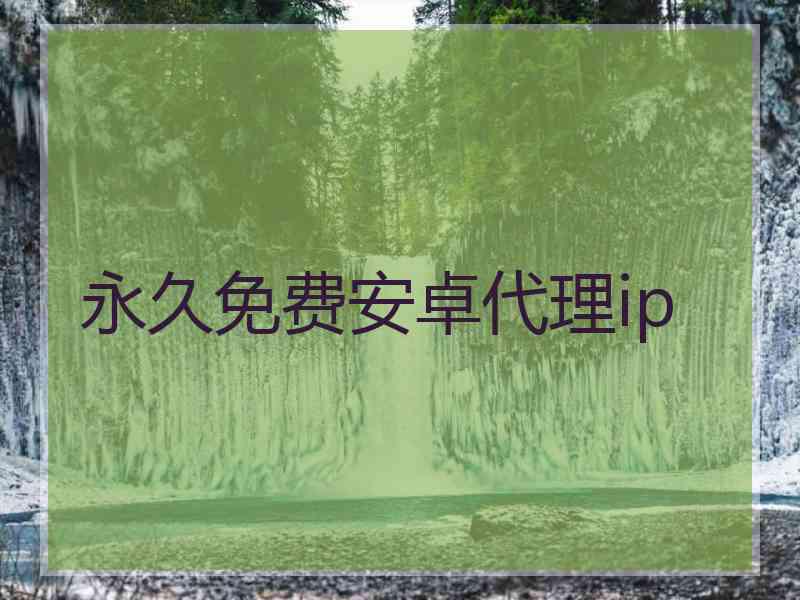 永久免费安卓代理ip