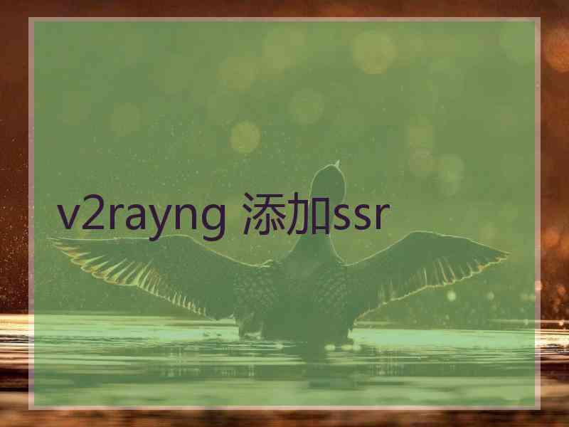 v2rayng 添加ssr